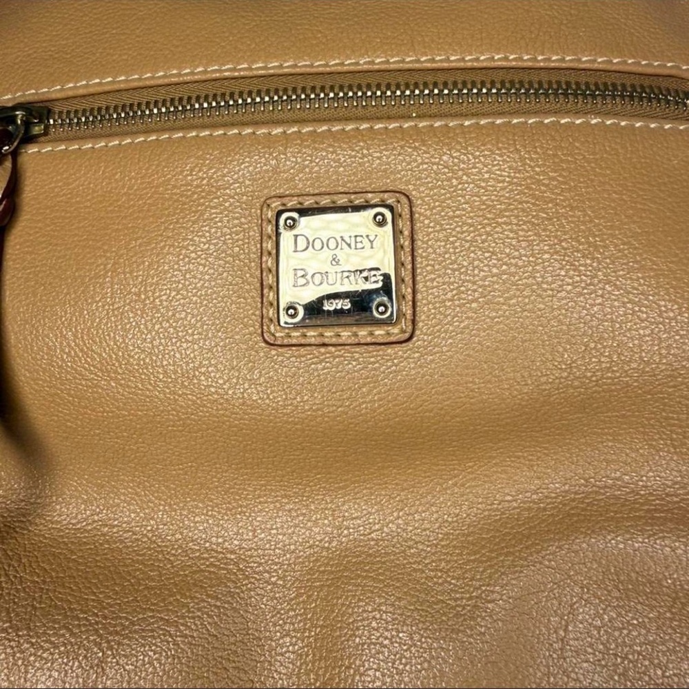 Dooney & Bourke Caramel Leather Shoulder Bag. Measurements in pics. - Picture 6 of 9